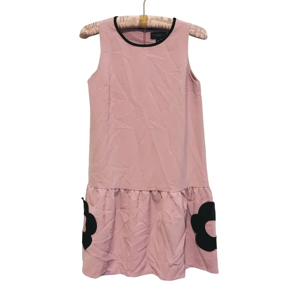 Victoria Beckham Target Floral Pocket Sleeveless Dress Girls XL Pink Preppy Cute